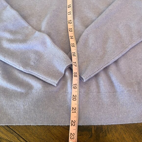 Ann Taylor Drop Shoulder V-Neck Wool Blend Sweater Classic Oversized Medium - Picture 7 of 12